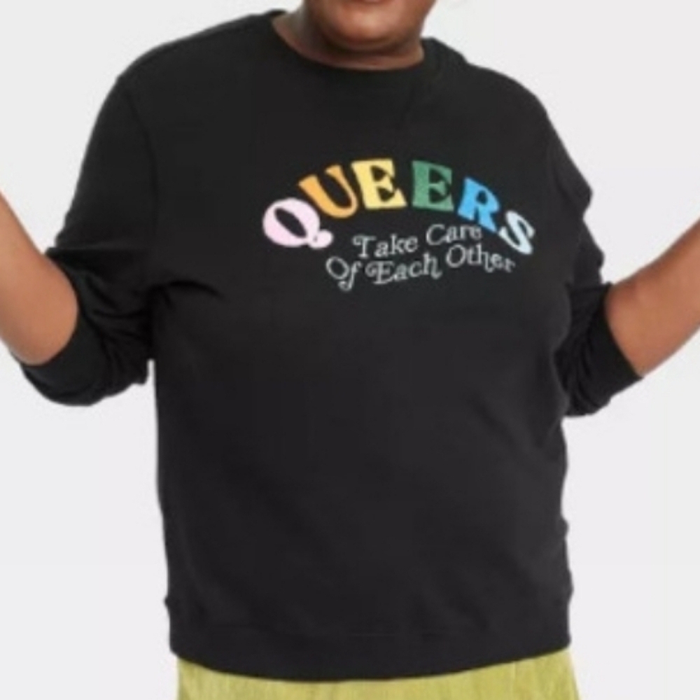 Target Pride Collection LGBTQ Crewneck Sweatshirt Queers Take Care of Each Other
